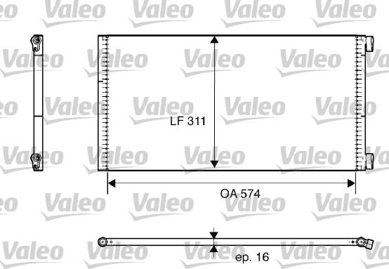 Valeo 817684 - Конденсатор, кондиціонер autocars.com.ua