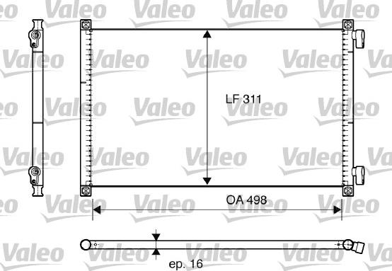 Valeo 817685 - Конденсатор, кондиціонер autocars.com.ua