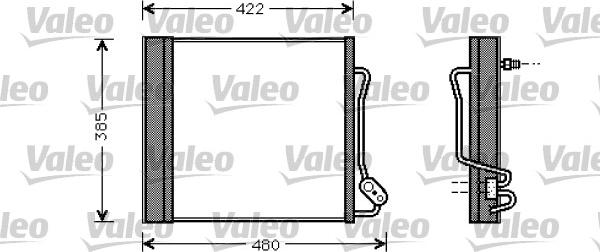 Valeo 817801 - Конденсатор, кондиціонер autocars.com.ua