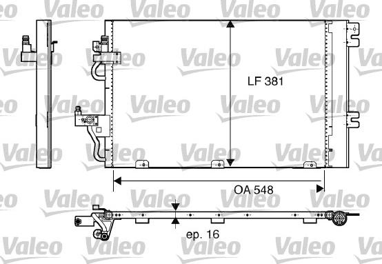 Valeo 817839 - Конденсатор, кондиціонер autocars.com.ua