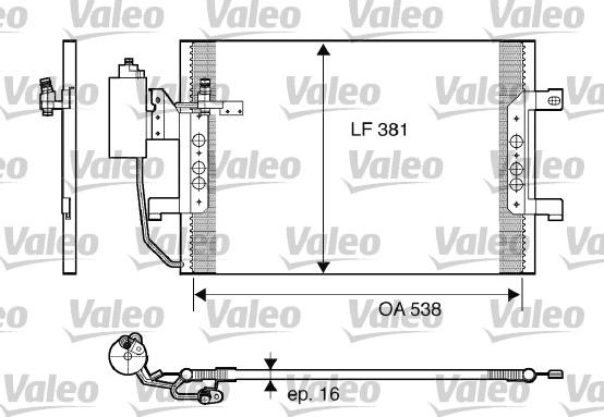 Valeo 817841 - Конденсатор, кондиціонер autocars.com.ua