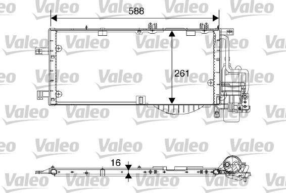 Valeo 817844 - Конденсатор, кондиціонер autocars.com.ua