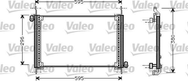 Valeo 818009 - Конденсатор, кондиціонер autocars.com.ua