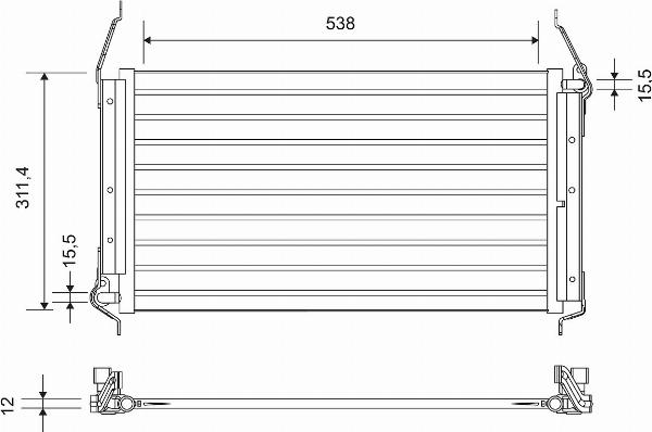 VALEO 818019 - Конденсатор, кондиціонер autocars.com.ua