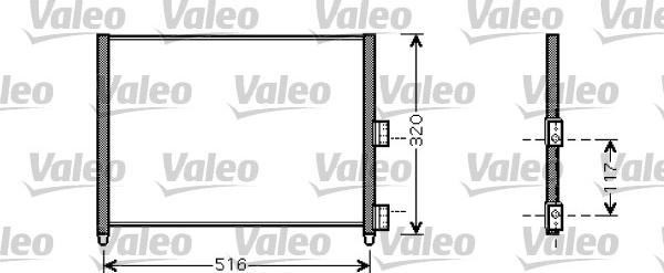 Valeo 818020 - Конденсатор, кондиціонер autocars.com.ua