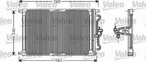 Valeo 818022 - Конденсатор, кондиціонер autocars.com.ua