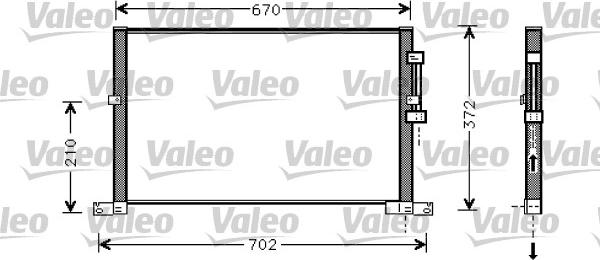 Valeo 818023 - Конденсатор, кондиціонер autocars.com.ua