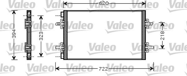 Valeo 818027 - Конденсатор, кондиціонер autocars.com.ua