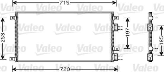 Valeo 818037 - Конденсатор, кондиціонер autocars.com.ua