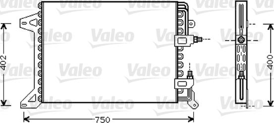 Valeo 818038 - Конденсатор, кондиціонер autocars.com.ua