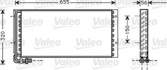 Valeo 818044 - Конденсатор, кондиціонер autocars.com.ua