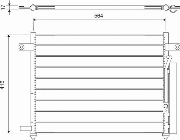 VALEO 818061 - Конденсатор, кондиціонер autocars.com.ua