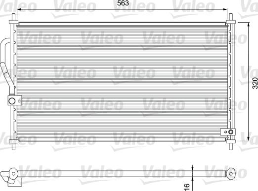 Valeo 818070 - Конденсатор, кондиціонер autocars.com.ua