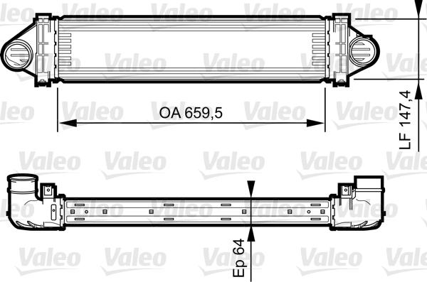 Valeo 818240 - Интеркулер, теплообменник турбины avtokuzovplus.com.ua