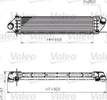 Valeo 818246 - Интеркулер, теплообменник турбины avtokuzovplus.com.ua