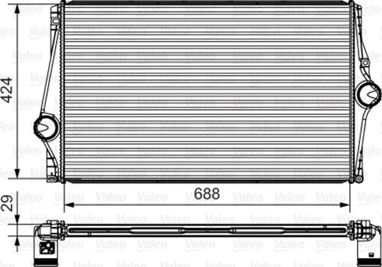 Valeo 818282 - Интеркулер, теплообменник турбины autodnr.net