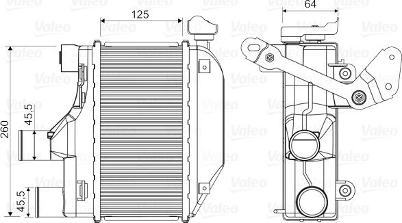 Valeo 818362 - Интеркулер, теплообменник турбины avtokuzovplus.com.ua