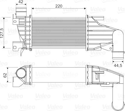 Valeo 818555 - Интеркулер, теплообменник турбины avtokuzovplus.com.ua