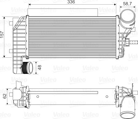 Valeo 818604 - Интеркулер, теплообменник турбины avtokuzovplus.com.ua