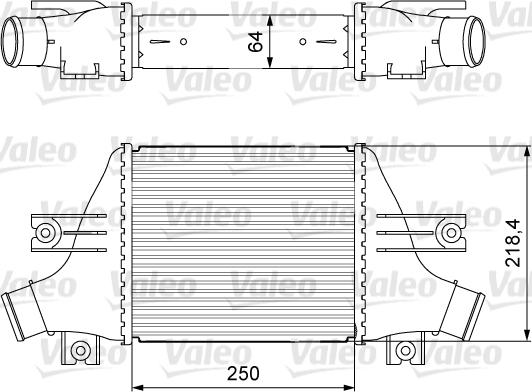 Valeo 818638 - Интеркулер, теплообменник турбины avtokuzovplus.com.ua