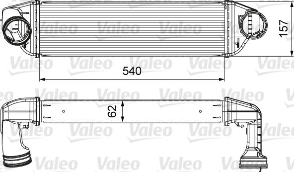 Valeo 818642 - Интеркулер, теплообменник турбины avtokuzovplus.com.ua