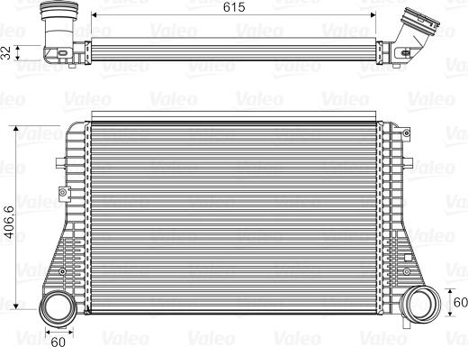 Valeo 818795 - Интеркулер, теплообменник турбины avtokuzovplus.com.ua