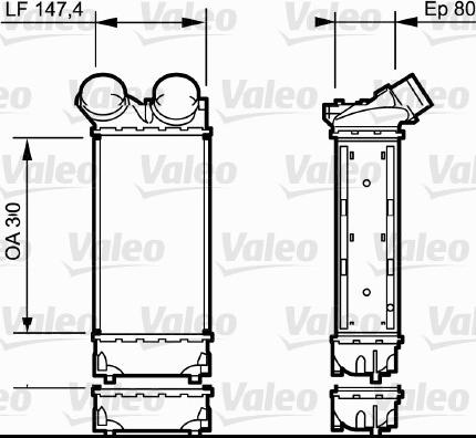 Valeo 818841 - Интеркулер, теплообменник турбины avtokuzovplus.com.ua