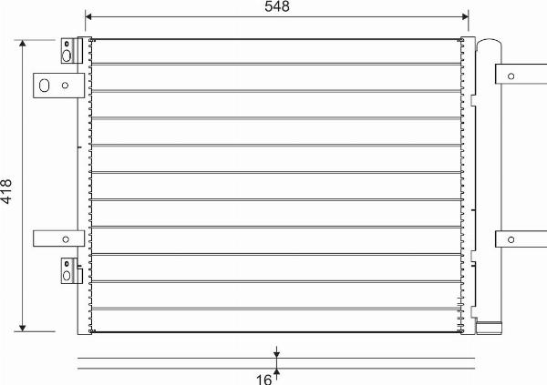 VALEO 822564 - Конденсатор, кондиціонер autocars.com.ua