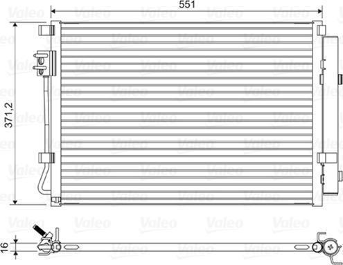 Valeo 822581 - Конденсатор, кондиціонер autocars.com.ua