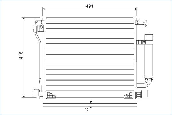 Valeo 822587 - Конденсатор кондиционера avtokuzovplus.com.ua