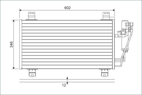 Valeo 822589 - Конденсатор, кондиціонер autocars.com.ua