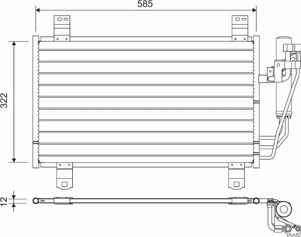VALEO 822589 - Конденсатор, кондиціонер autocars.com.ua