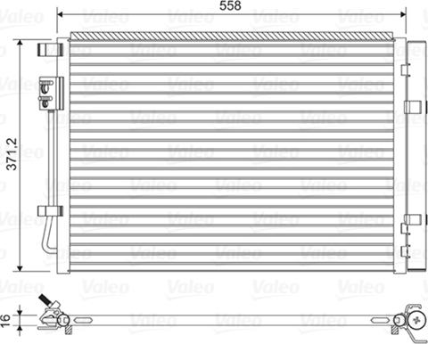 Valeo 822597 - Конденсатор, кондиціонер autocars.com.ua