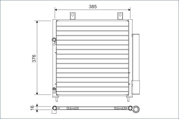 Valeo 822600 - Конденсатор, кондиціонер autocars.com.ua