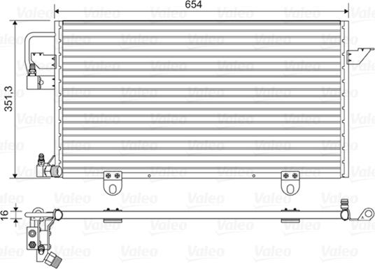 Valeo 822602 - Конденсатор, кондиціонер autocars.com.ua