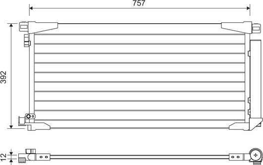 VALEO 822607 - Конденсатор, кондиціонер autocars.com.ua