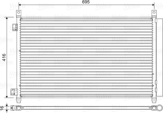 VALEO 822611 - Конденсатор, кондиціонер autocars.com.ua