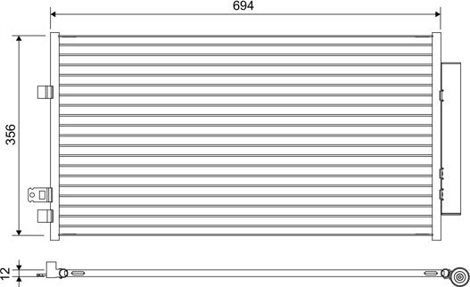 VALEO 822638 - Конденсатор, кондиціонер autocars.com.ua