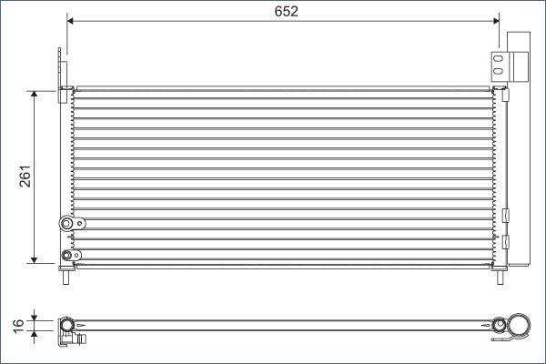 VALEO 822640 - Конденсатор, кондиціонер autocars.com.ua