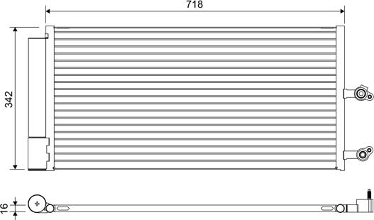 VALEO 822644 - Конденсатор, кондиціонер autocars.com.ua