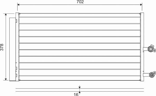 VALEO 822645 - Конденсатор, кондиціонер autocars.com.ua