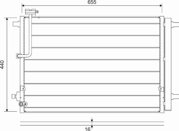 VALEO 822657 - Конденсатор, кондиціонер autocars.com.ua