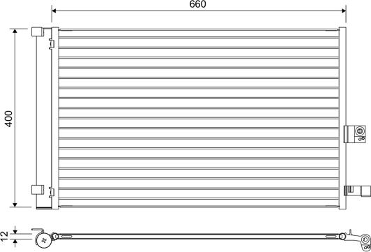 VALEO 822665 - Конденсатор, кондиціонер autocars.com.ua