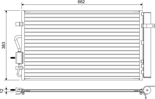 VALEO 822666 - Конденсатор, кондиціонер autocars.com.ua