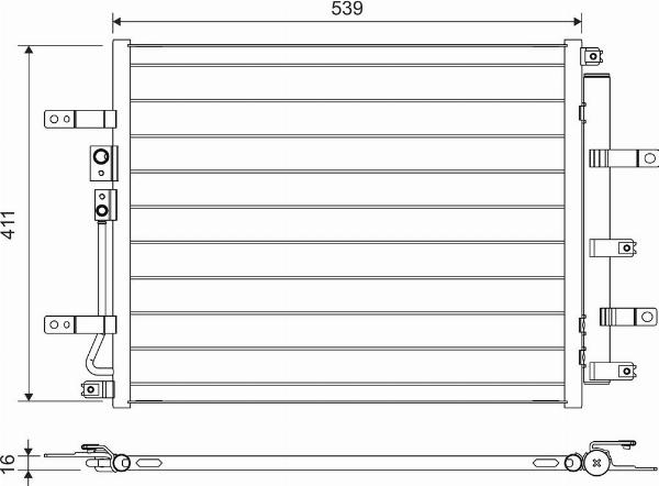 VALEO 822700 - Конденсатор, кондиціонер autocars.com.ua