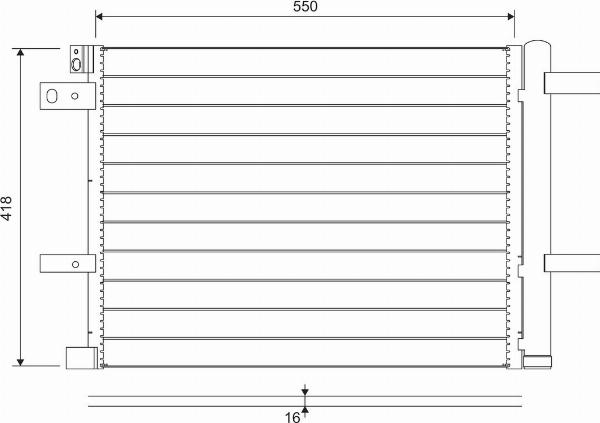 VALEO 822706 - Конденсатор, кондиціонер autocars.com.ua