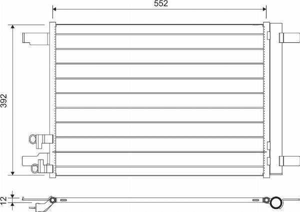 VALEO 822707 - Конденсатор, кондиціонер autocars.com.ua