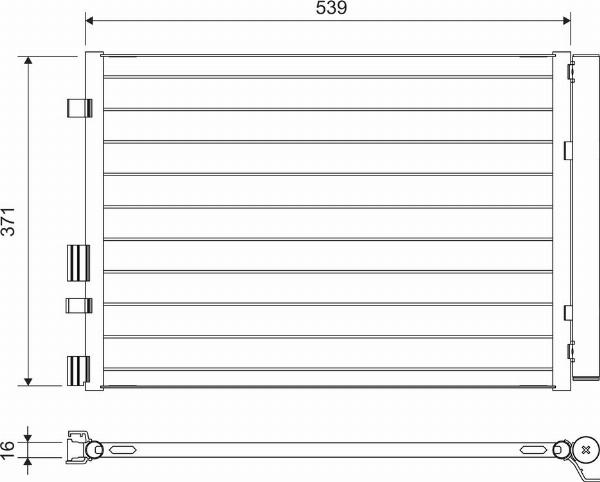 VALEO 822713 - Конденсатор, кондиціонер autocars.com.ua