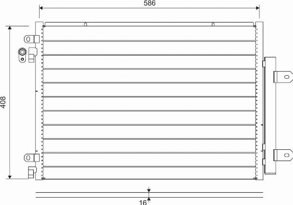 VALEO 822715 - Конденсатор, кондиціонер autocars.com.ua