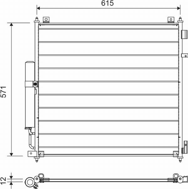 VALEO 822721 - Конденсатор, кондиціонер autocars.com.ua